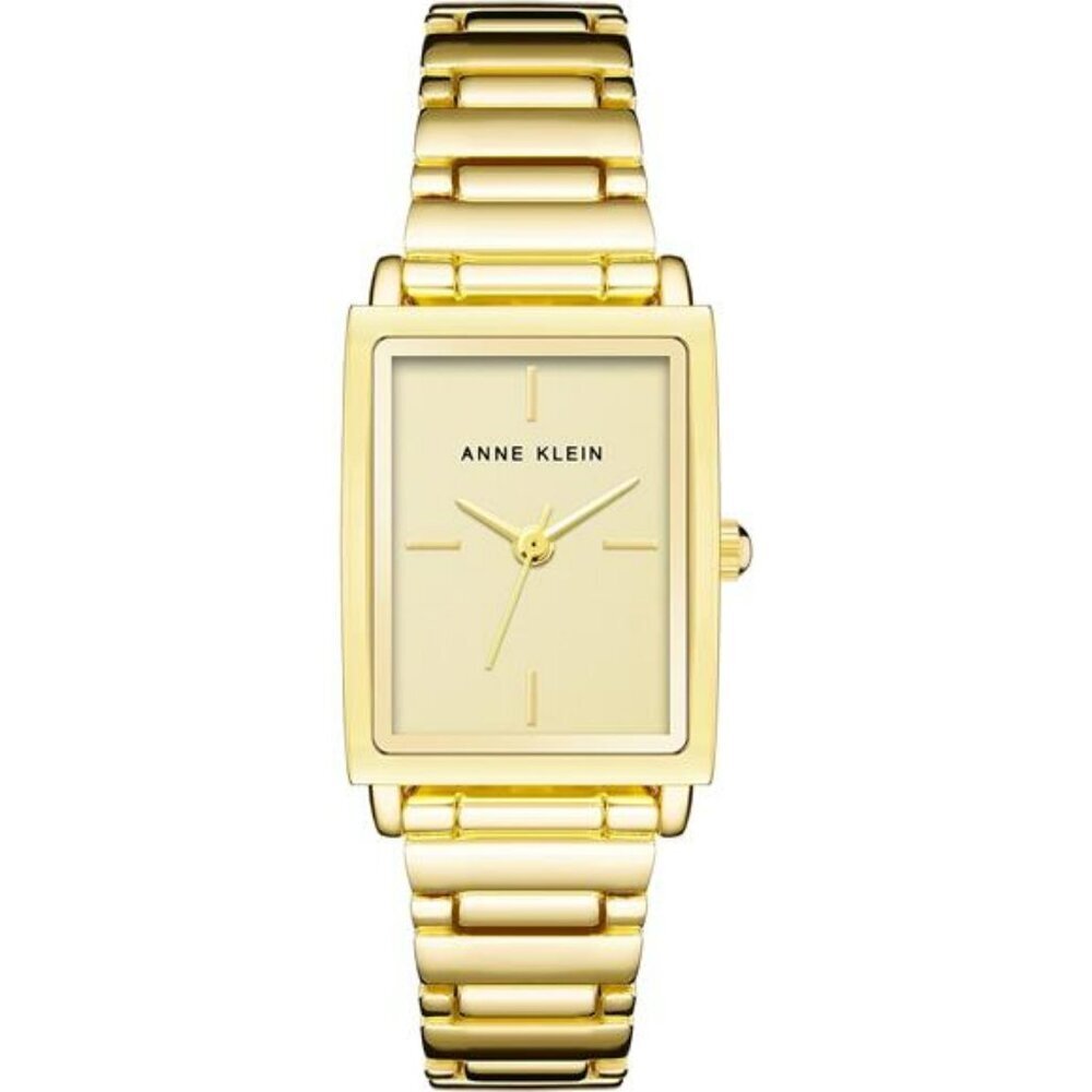Anne Klein Gold Bracelet Watch Champagne Dial Womens Dress Link Timepiece